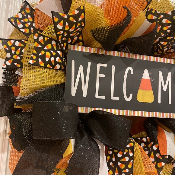 Halloween Welcome wreath, Halloween Decor, Halloween Decorations - Picture 3 of 4